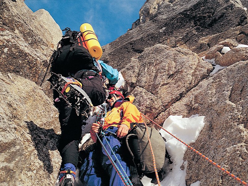alpinisti in sosta