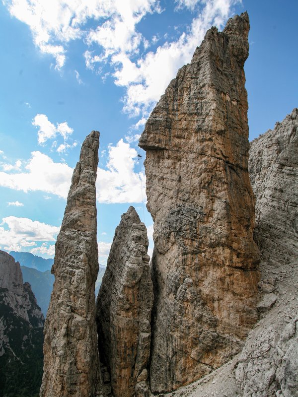arrampicatore in parete