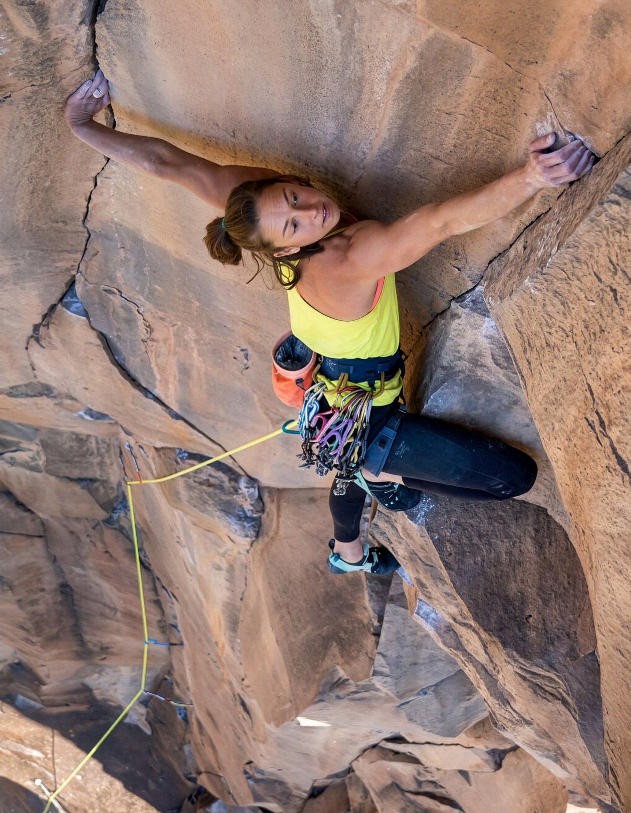 arrampicatrice in parete