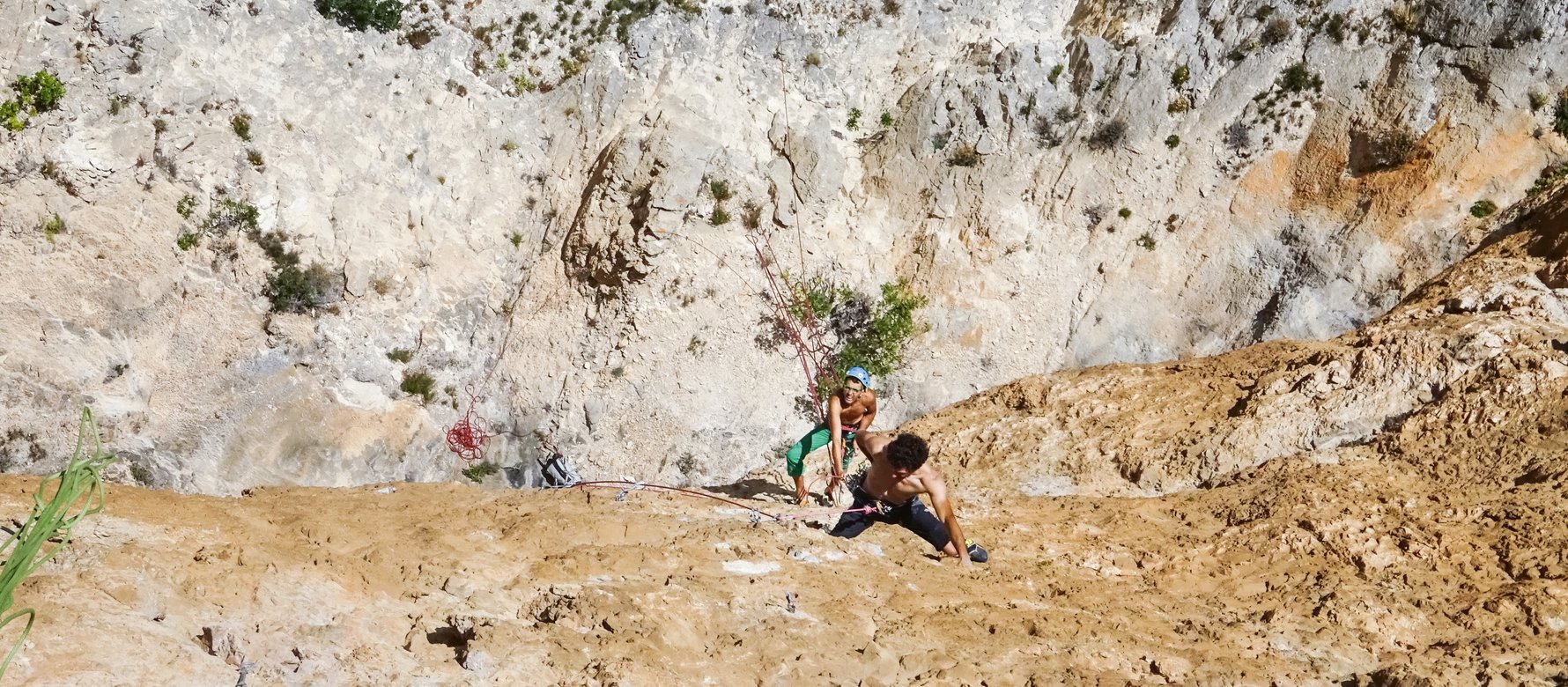 Climber in parete