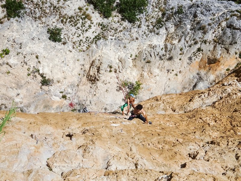 Climber in parete