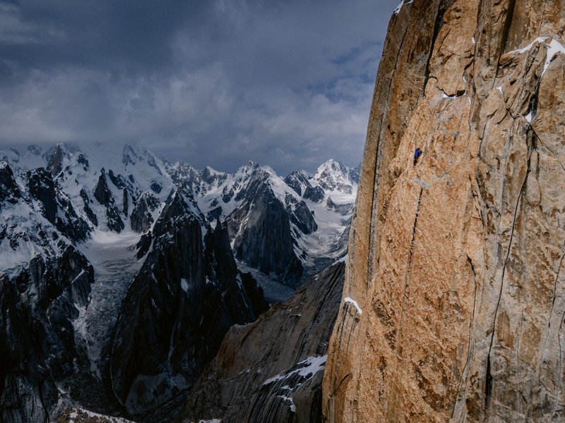 Climber in parete