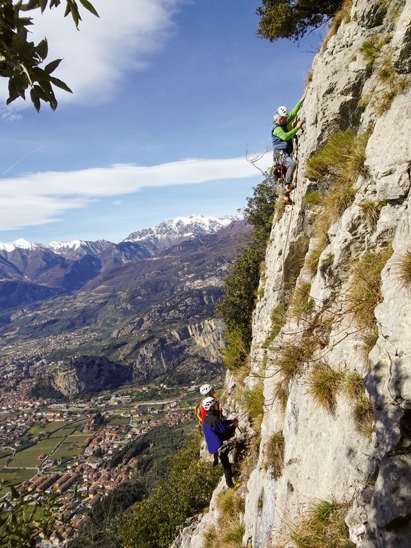 arrampicatore in parete