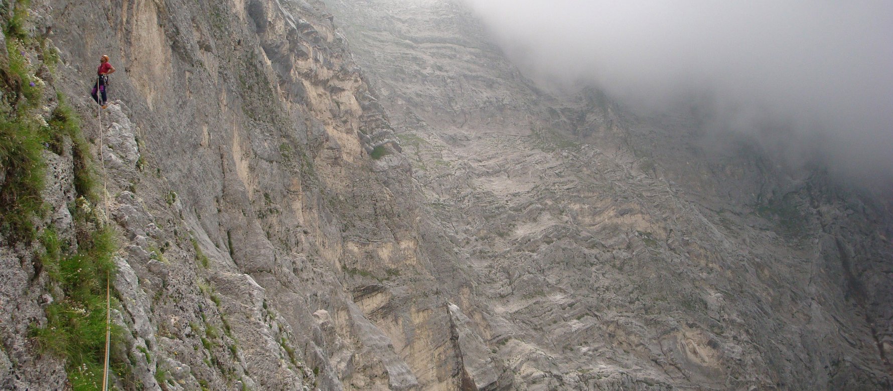 arrampicatore in parete