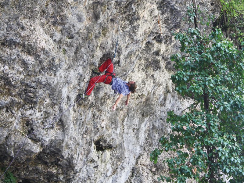 arrampicatore in parete