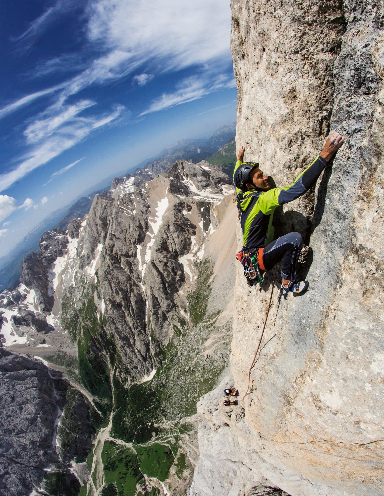 arrampicatore in parete