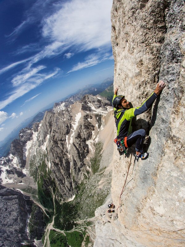 arrampicatore in parete