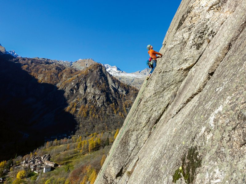 Climber in parete