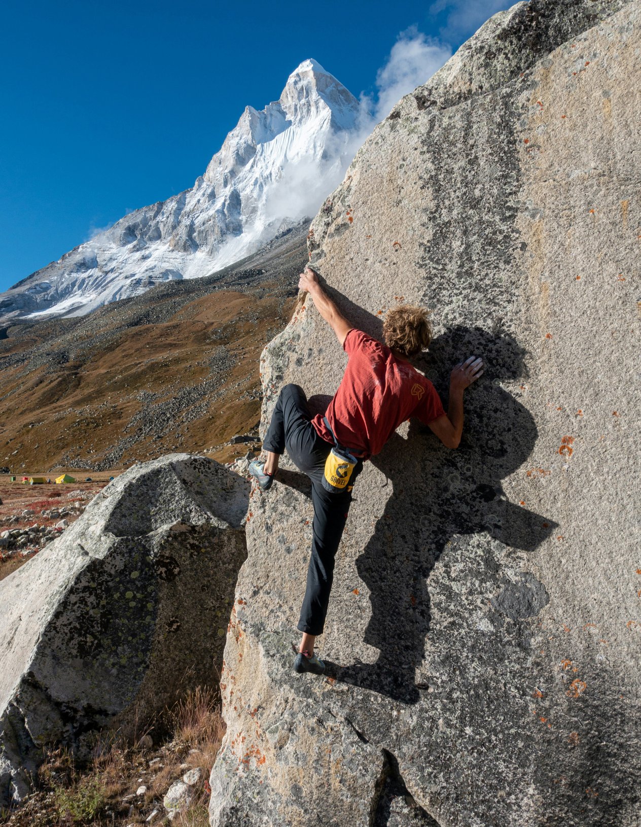 arrampicatore in parete