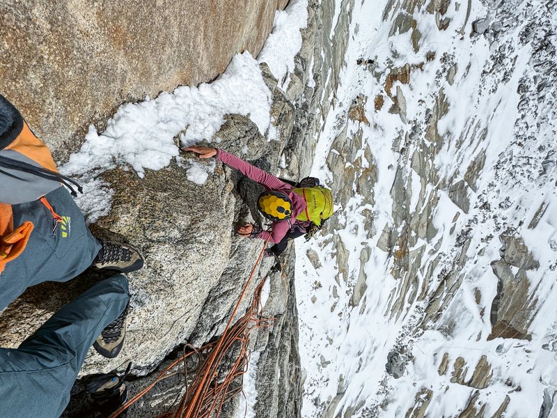 arrampicatrice in parete