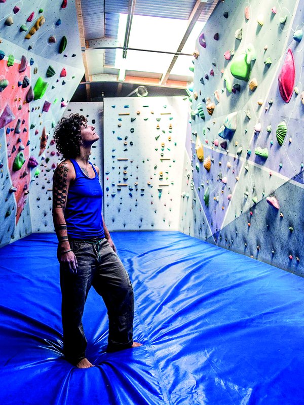 climber in palestra