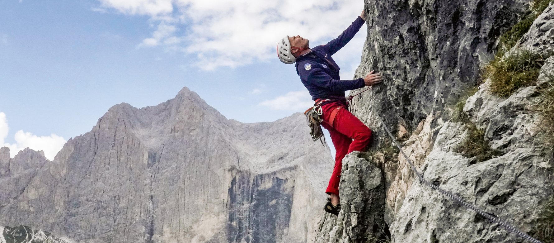 arrampicatore in parete