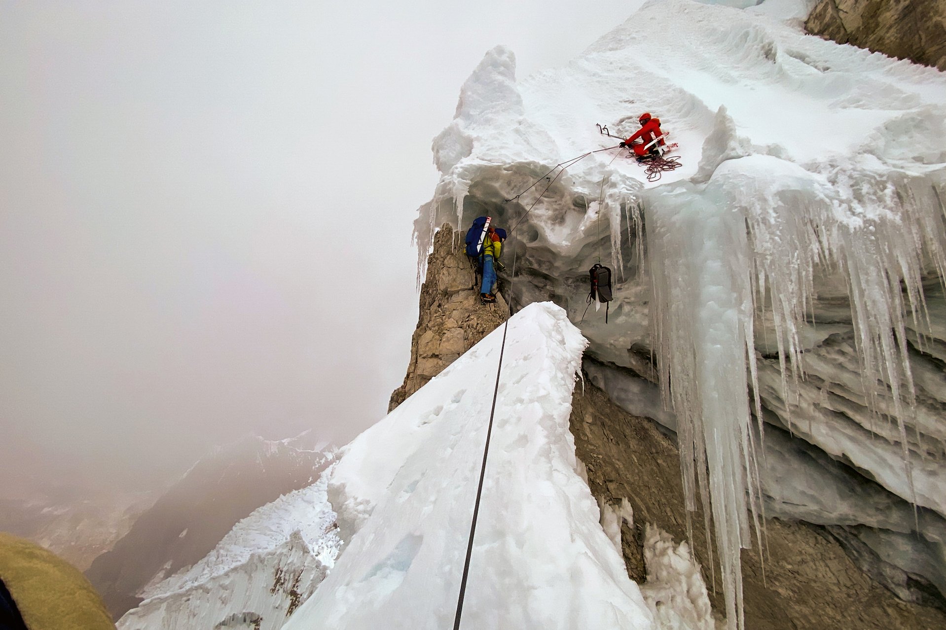 arrampicatore in parete