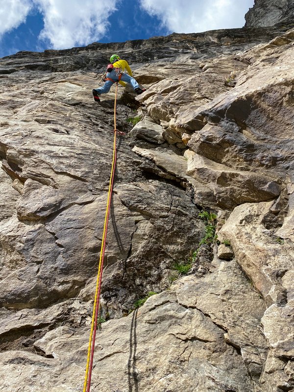 Climber in parete