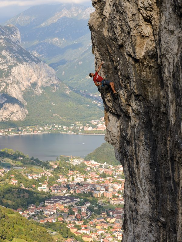 climber in arrampicata