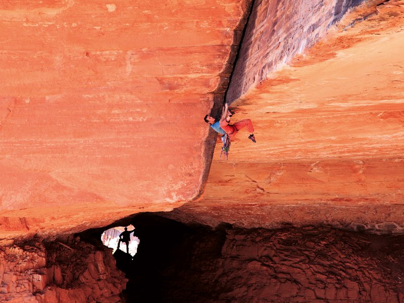 arrampicatore in parete