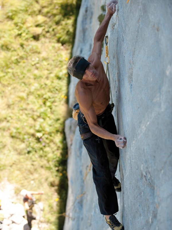 arrampicatore in parete