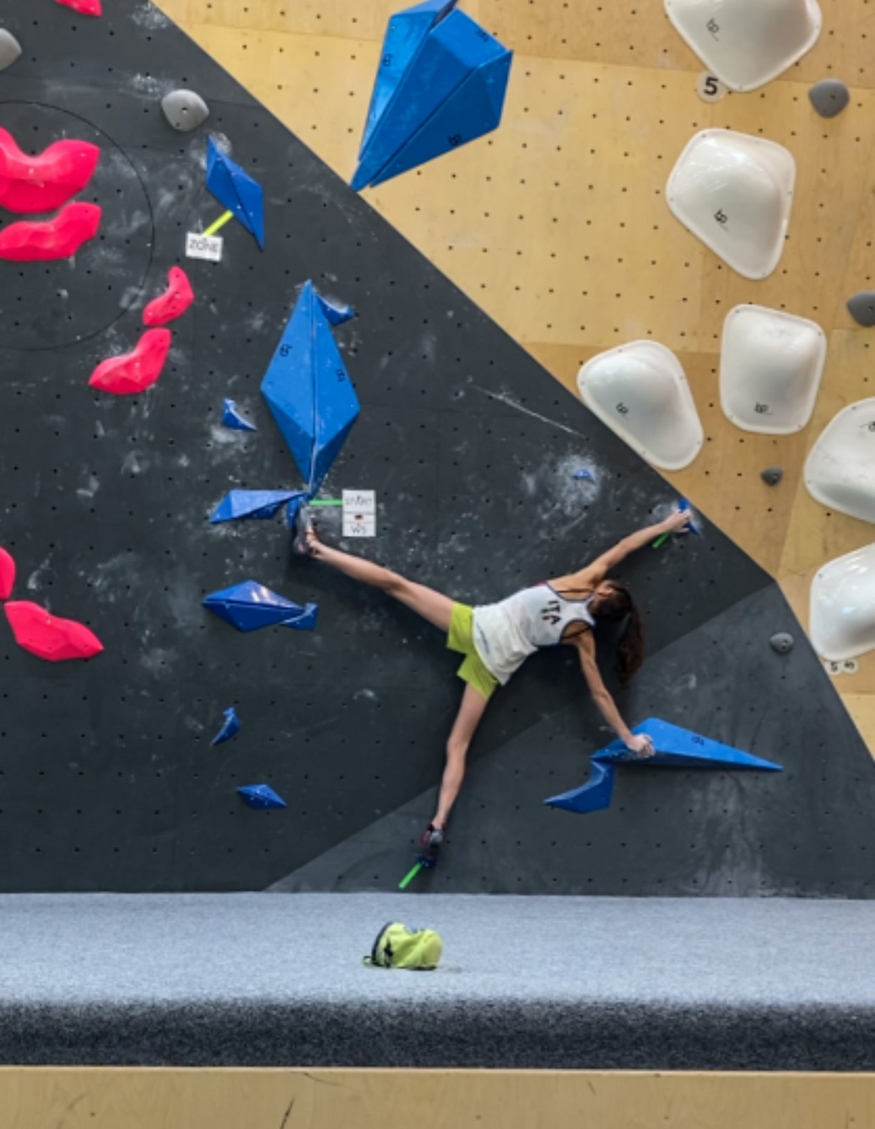 climber in allenamento