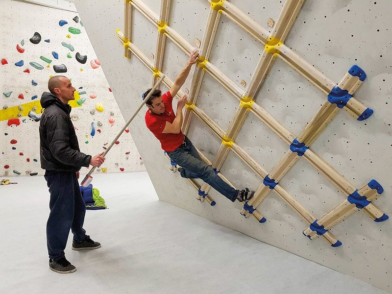 climber in allenamento