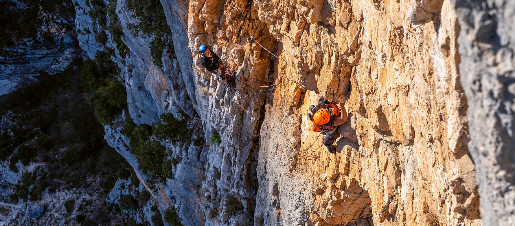 Climber in parete