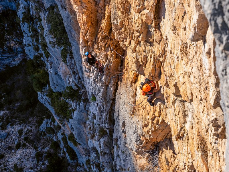 Climber in parete