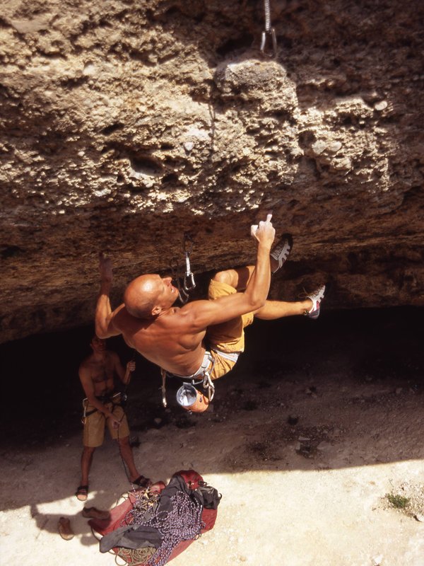 arrampicatore in parete