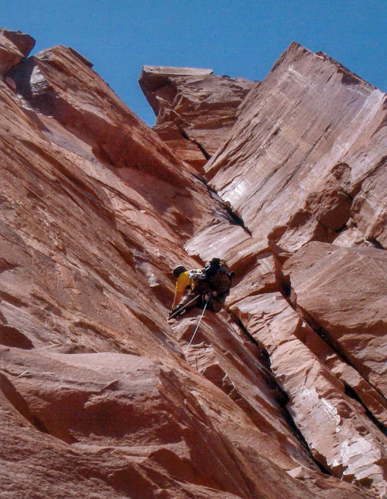 arrampicatore in parete
