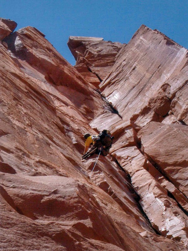 arrampicatore in parete