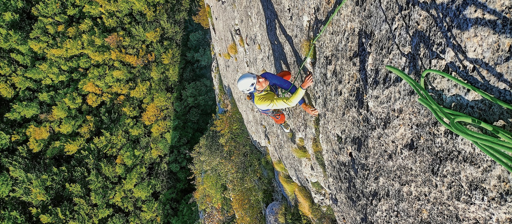 Climber in parete