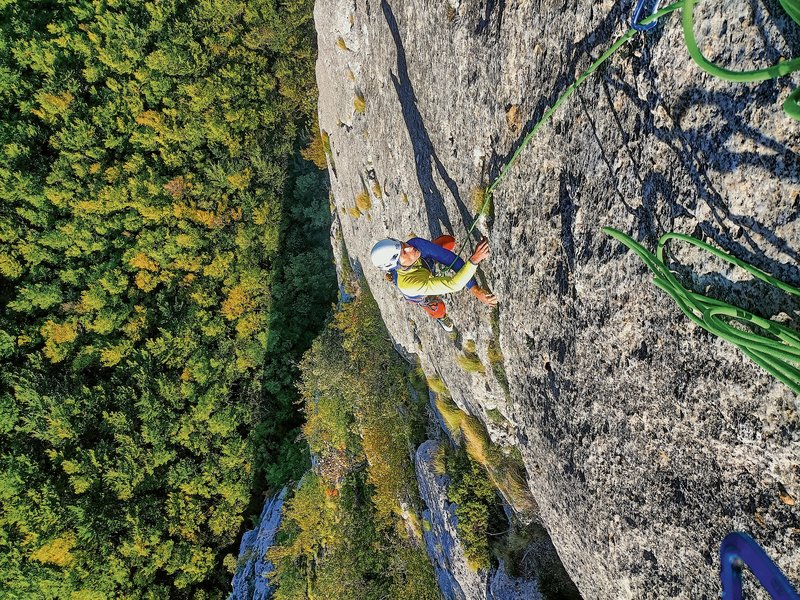 Climber in parete