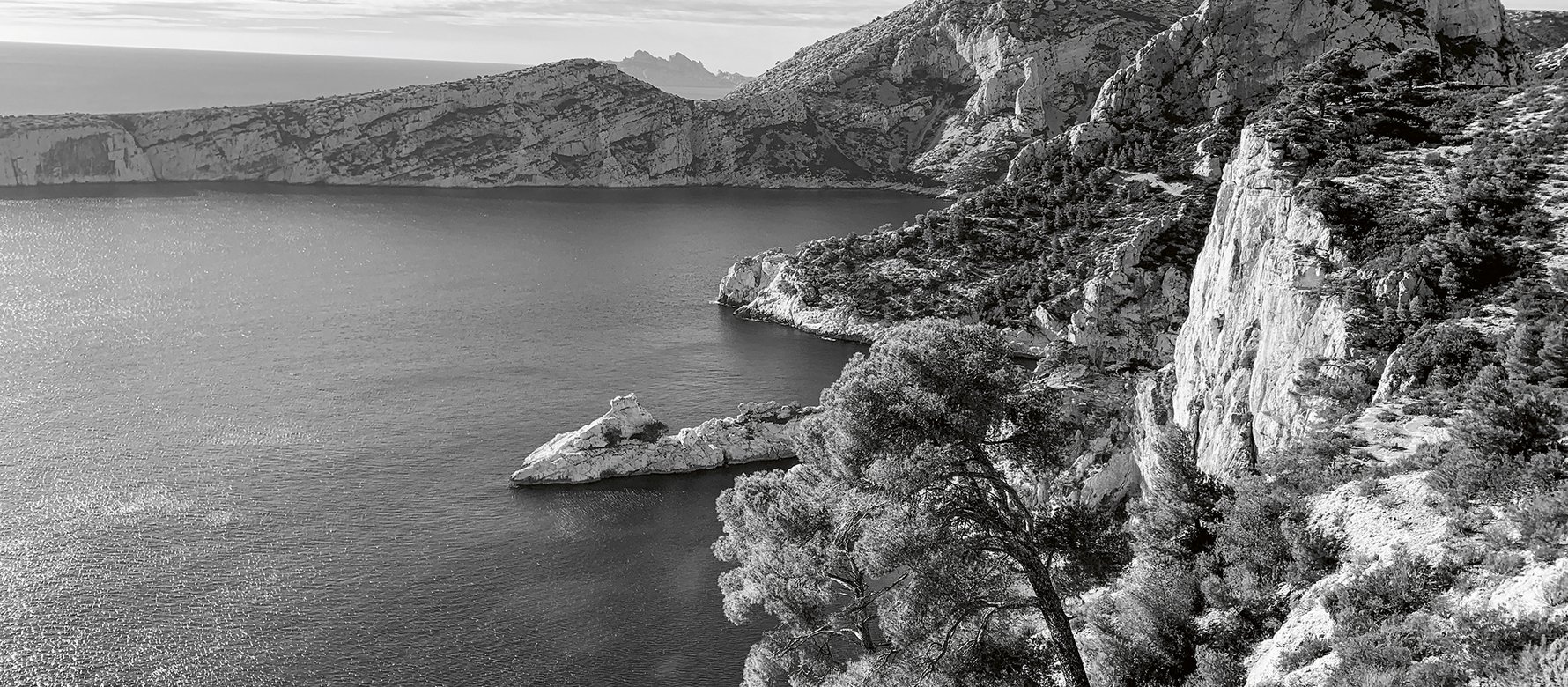 panorama in BN delle Calanques