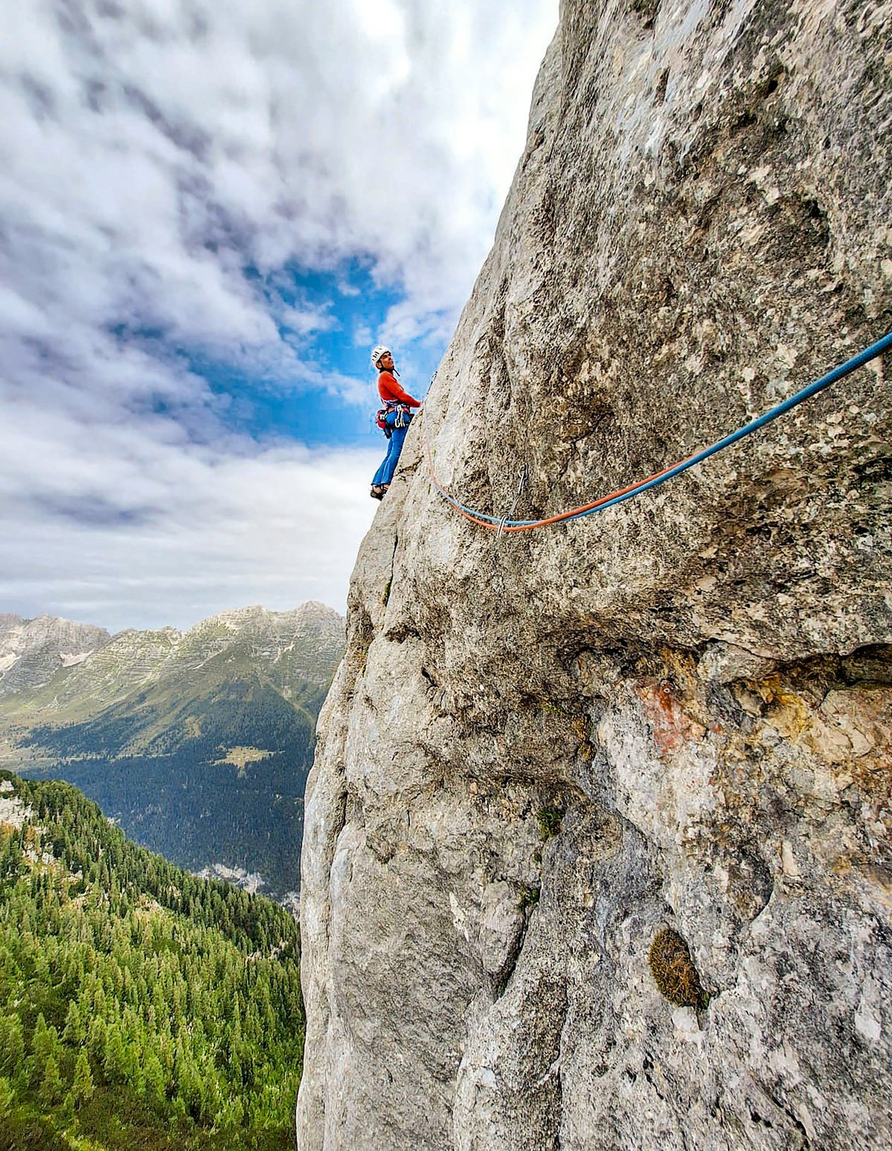 Climber in parete