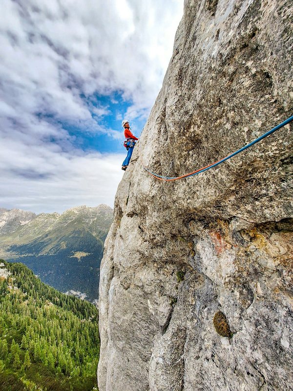 Climber in parete