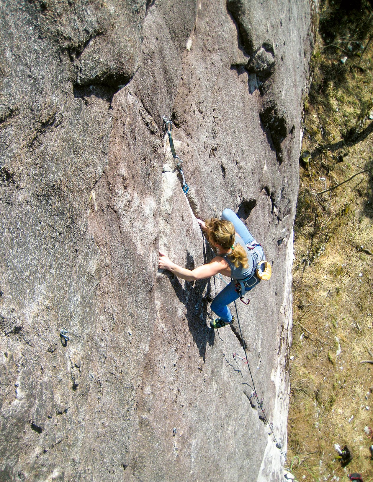 climber in falesia