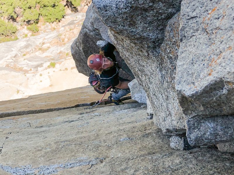 arrampicatore in parete