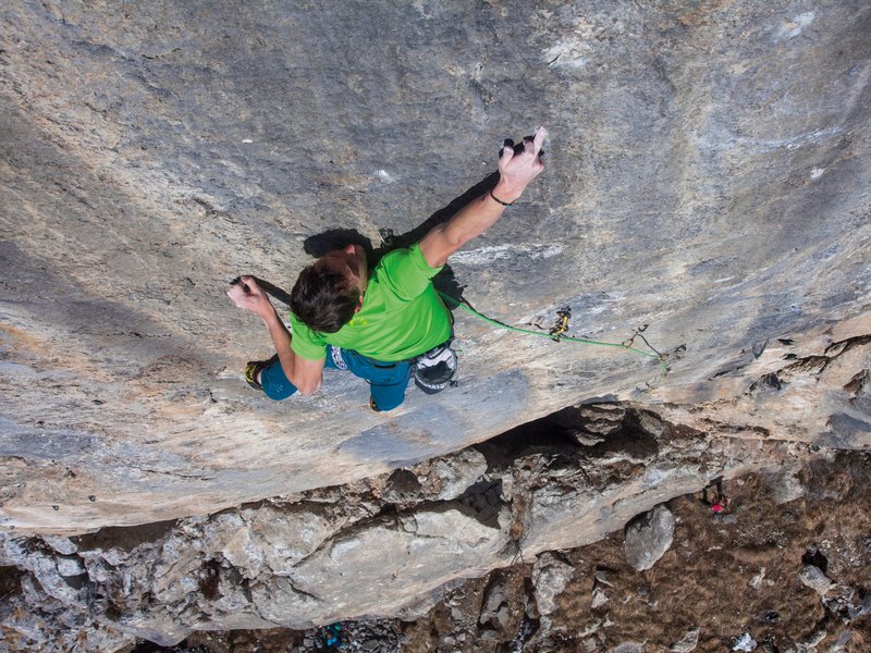 arrampicatore in parete