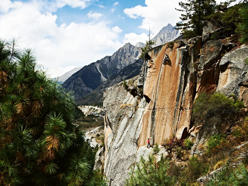 arrampicatore in parete