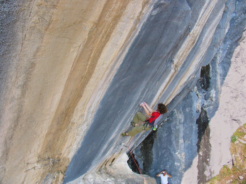 arrampicatore in parete