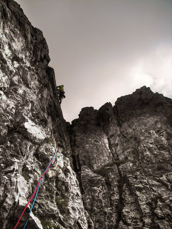 arrampicatore in parete
