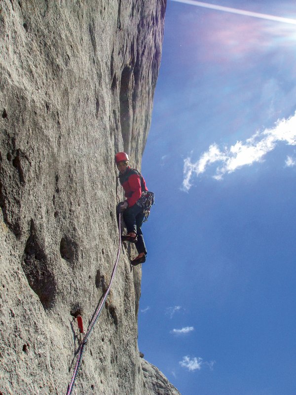arrampicatore in parete