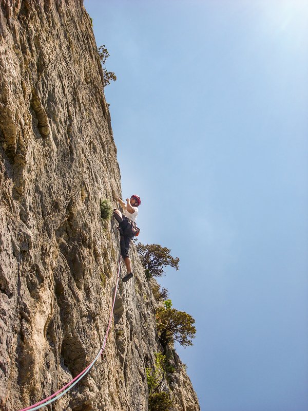 Climber in parete