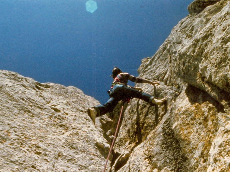Climber in parete