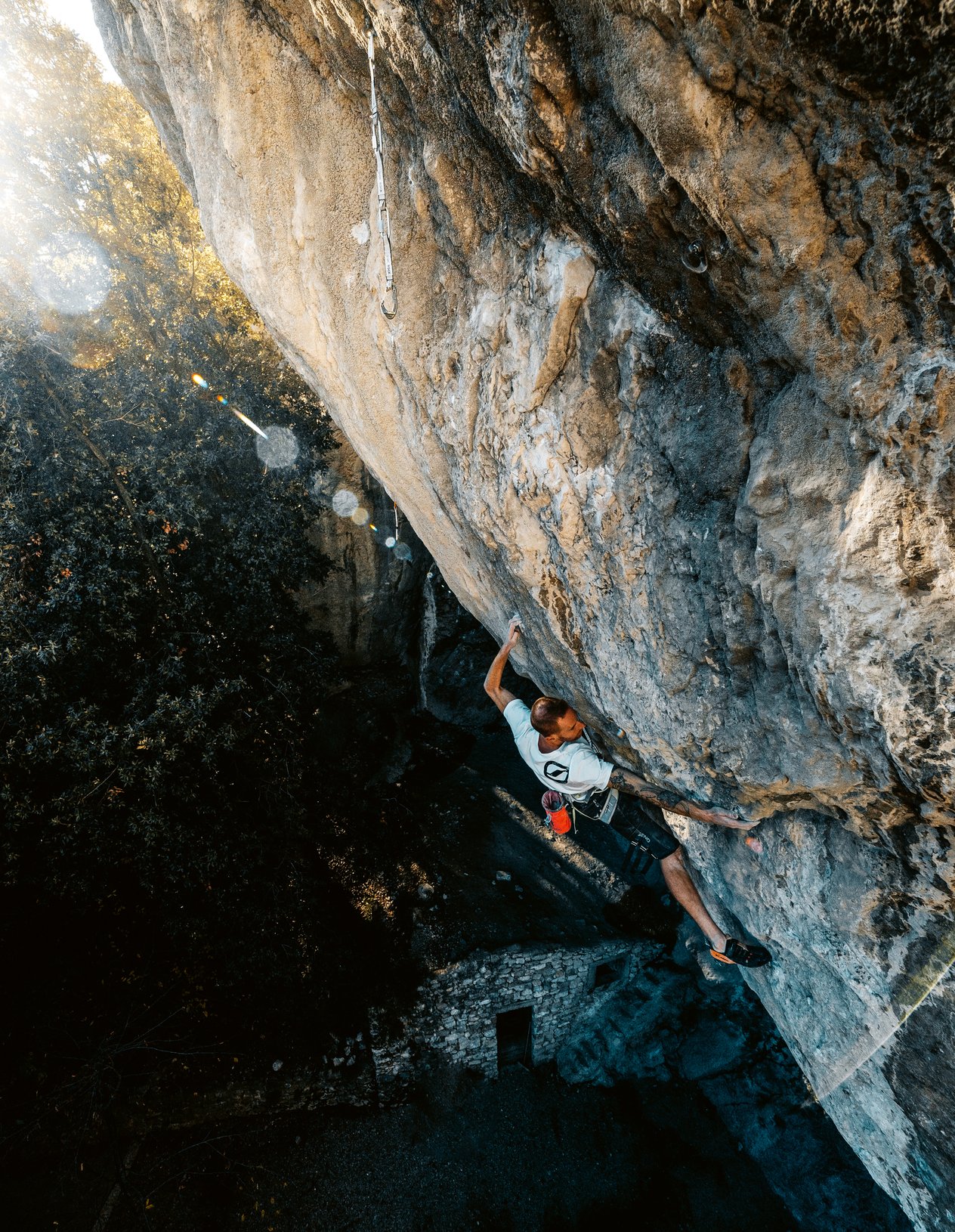 Climber in falesia