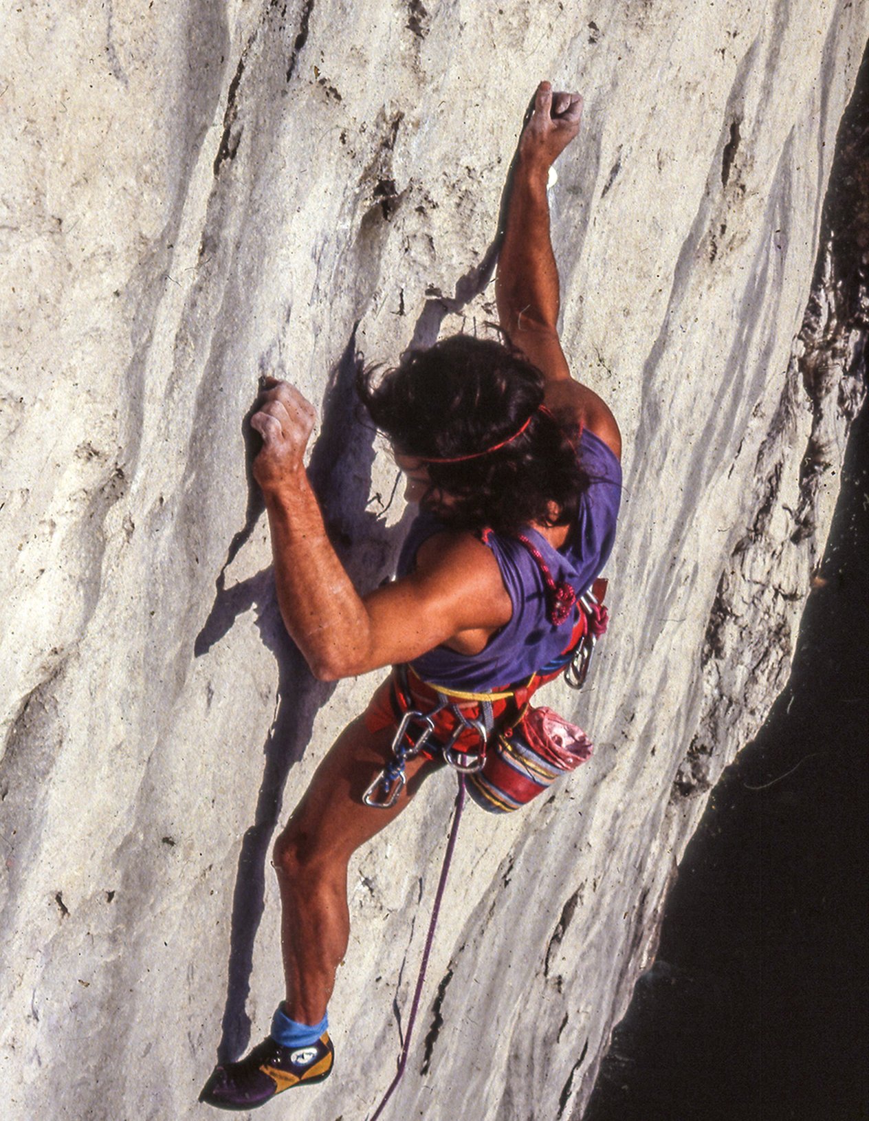 climber in falesia