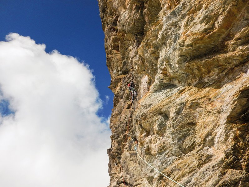 arrampicatore in parete