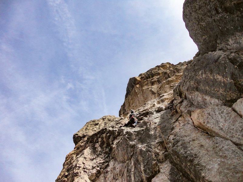 arrampicatore in parete