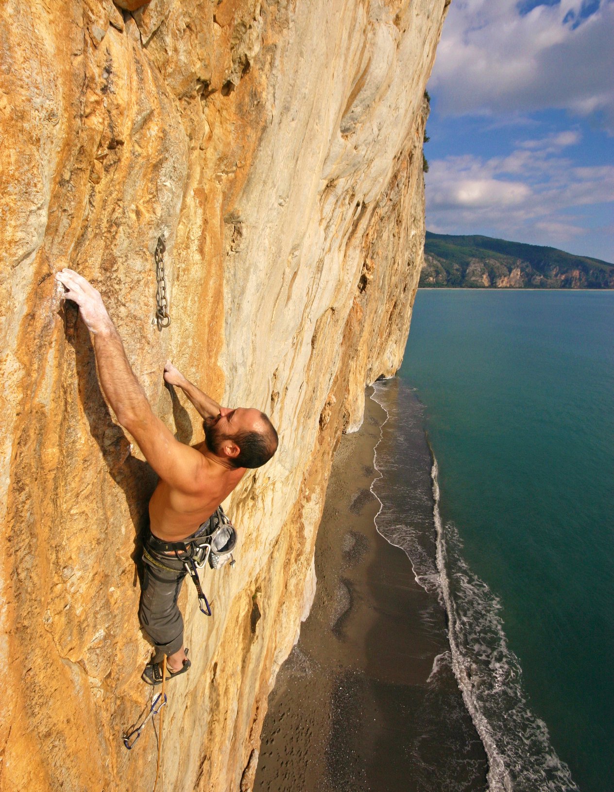 arrampicatore in parete