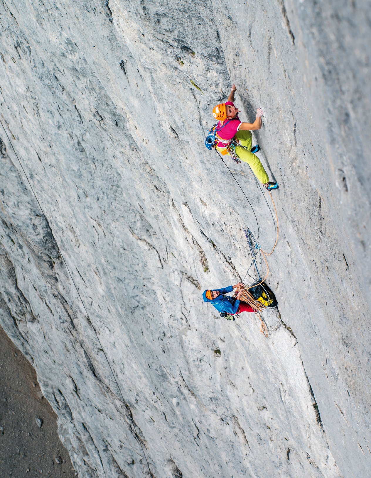 arrampicatori in parete