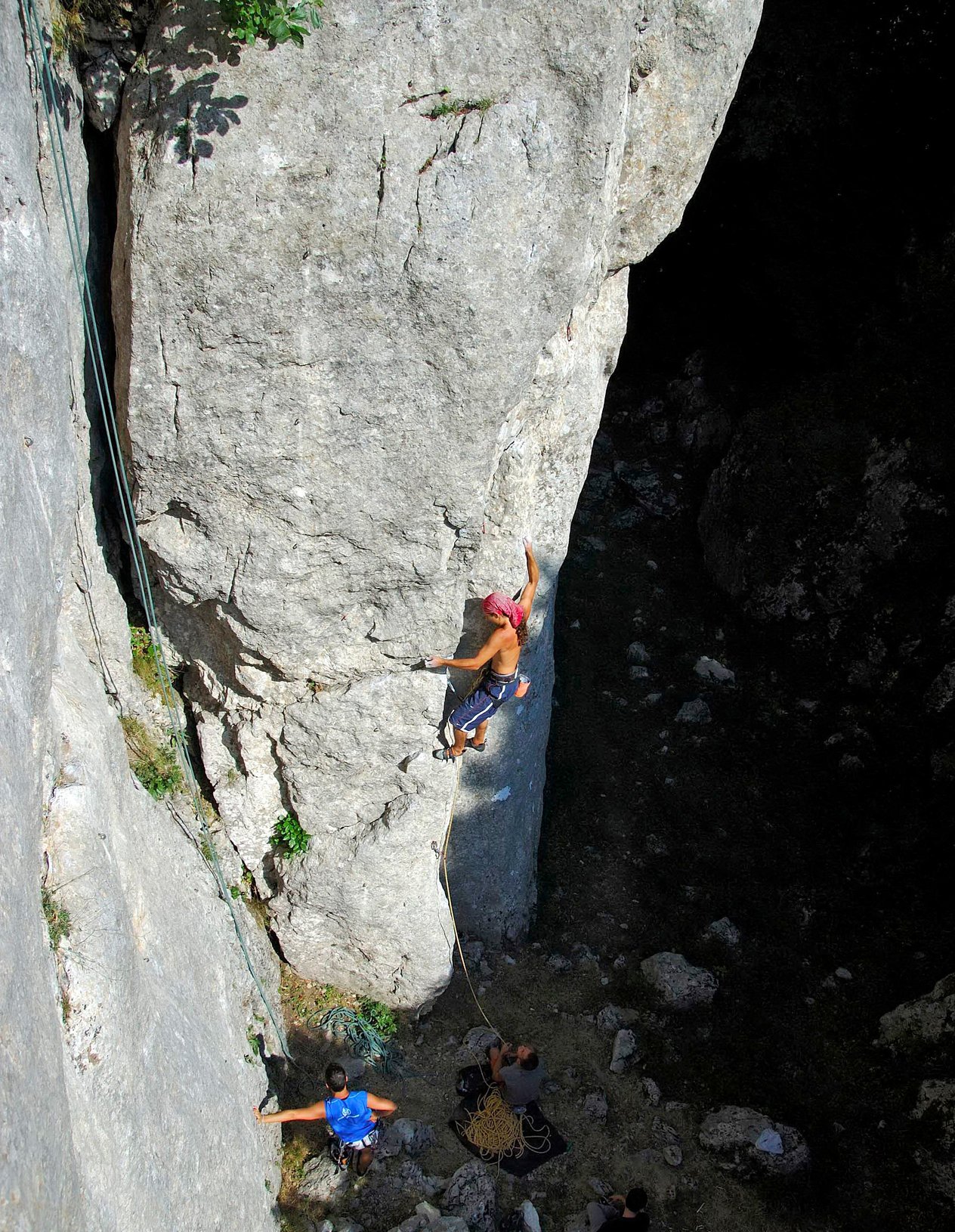 arrampicatore in parete