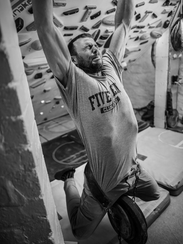 climber in allenamento